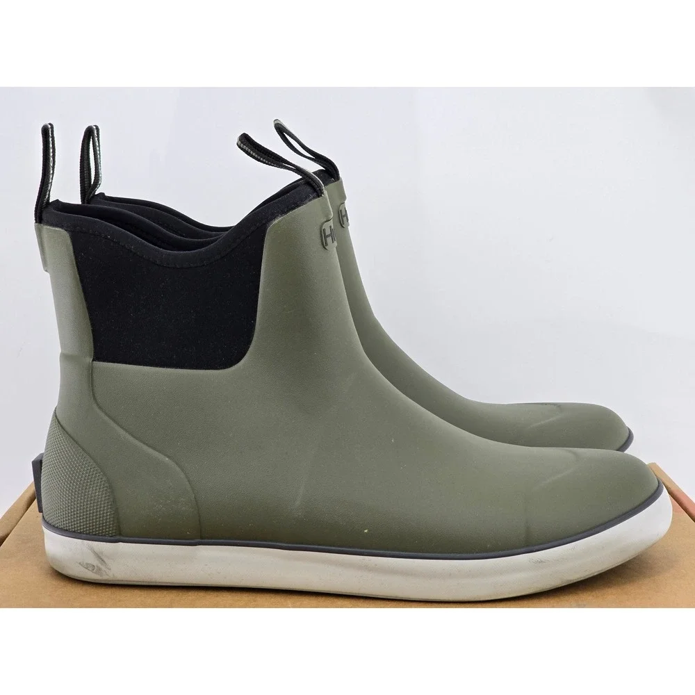Huk Rogue Wave Fishing Boots Mens Size 13 Green Waterproof Rubber - Excellent